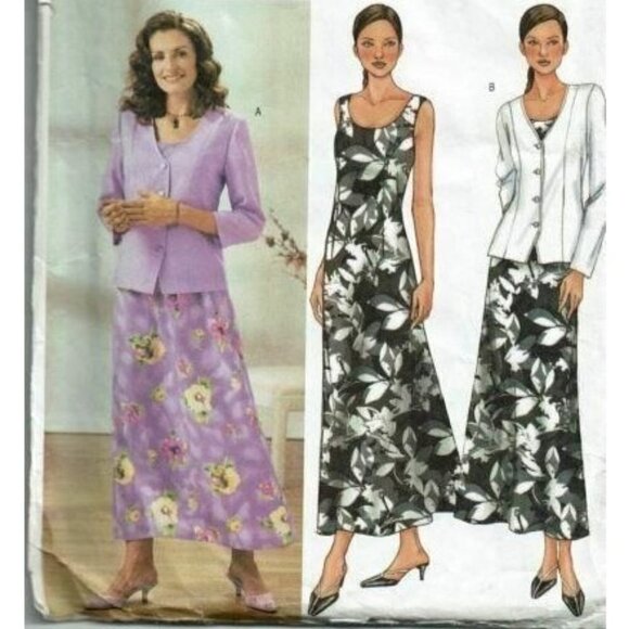 Butterick Sewing Pattern 3758 Misses Dress Jacket Size 20-24 Petite - Picture 1 of 2